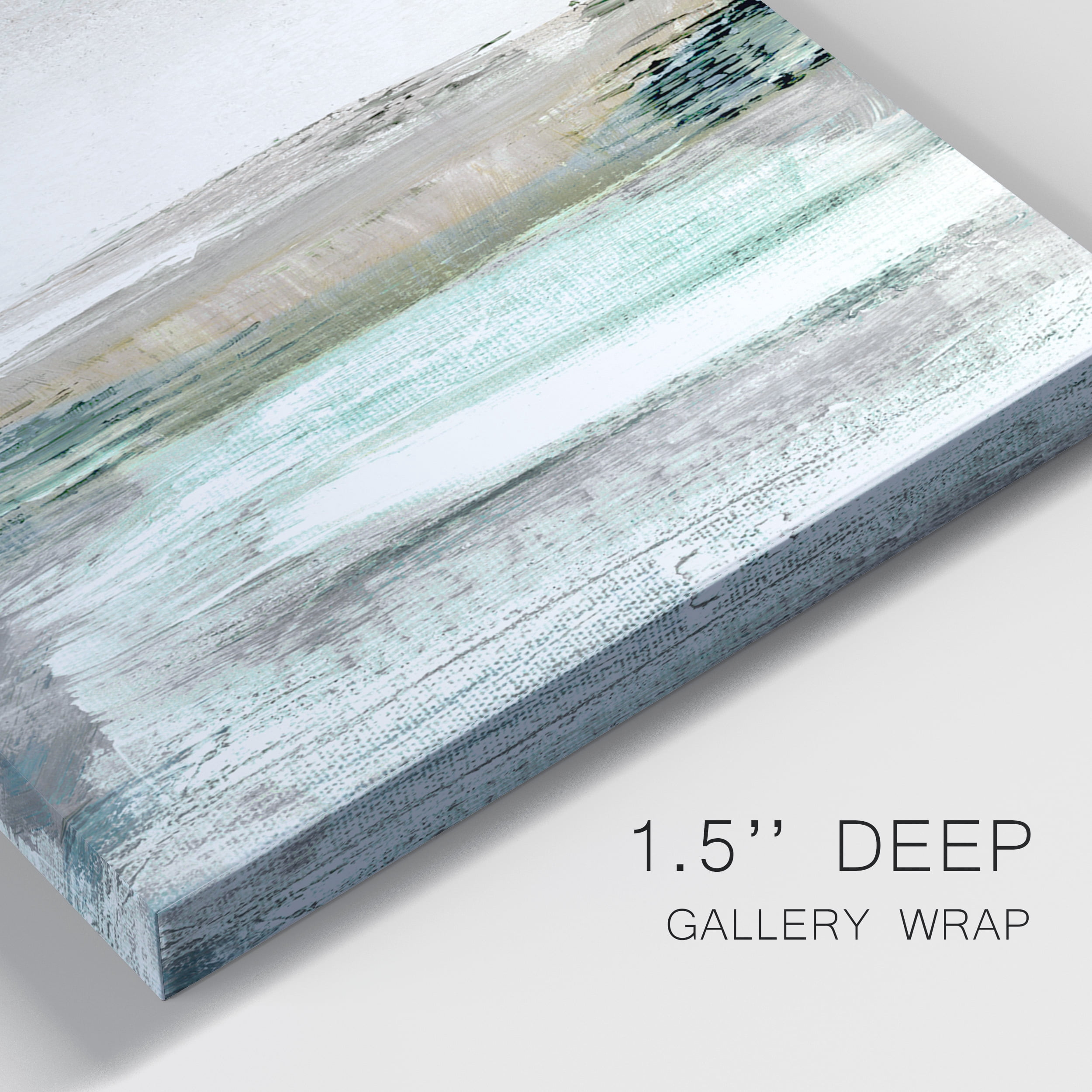 Summer Teal I Premium Gallery Wrapped Canvas - Ready to Hang - Set of 2 - 40 x 60 Each
