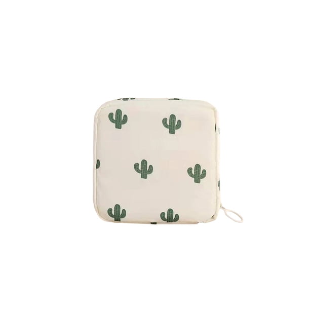 Matsuzay Bolsa de almacenamiento con cremallera, exquisita portabilidad, servilletas sanitarias, bolsas con almohadilla, paquete de transporte Almacenamiento y organización del hogar Blanco