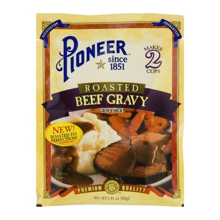 (4 Pack) Pioneer Roasted Beef Gravy Mix, 1.41 OZ