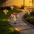 thumbnail image 6 of Ohmyroo Solar Pineapple Floral Light 24.0 Inch LED Garden Stake Lamp For Outdoor Courtyard, 6 of 7