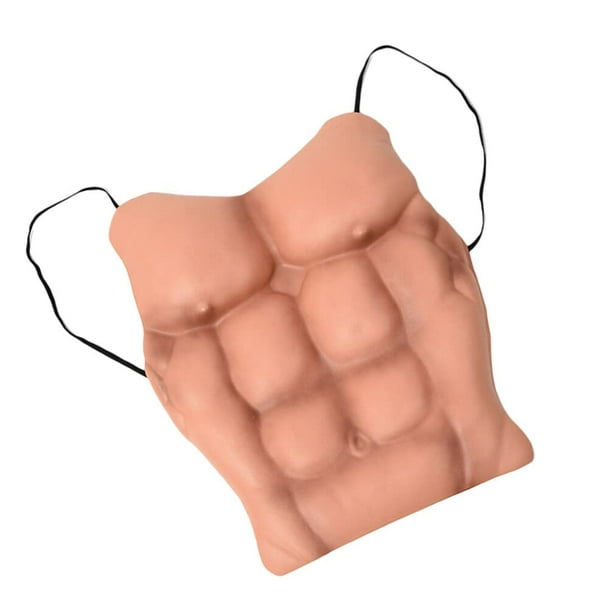 Traje con músculos de silicona para el pecho masculino, pecho con músculos realistas de silicona para hombres, medio cuerpo, músculo Artificial falso para Halloween, músculos falsos para hom