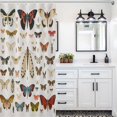 thumbnail image 6 of Butterfly Insect Shower Curtain, Vintage Gray Specimen Art Watercolor Butterfly Waterproof Shower Curtain, Personalized Decorative Privacy Shower Curtain 12 Hooks Polyester Fiber 36x72In, 6 of 6