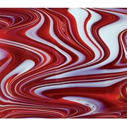 OCEANSIDE STAINED/FUSING GLASS SHEETS - STRAWBERRIES & CREAM FUSIBLE (Small 6" x 12")