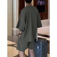 thumbnail image 6 of INCERUN Men's Solid Color Oversize Home Loungewear Sets Outdoor Summer Suits, 6 of 10