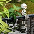 thumbnail image 5 of Hadanceo Skull Fishing Figurine Gothic Halloween Mini Resin Spooky Decor Creative Ornament for Halloween Lovers, 5 of 7