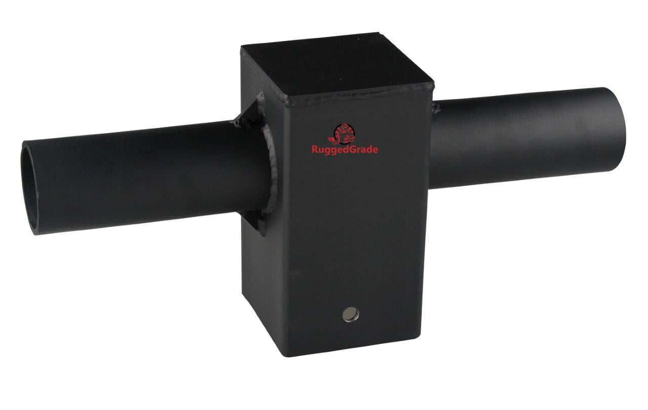 Twin Square Straight Bull Horn for 2 fixtures LED Street Light, Tenon Adapter
