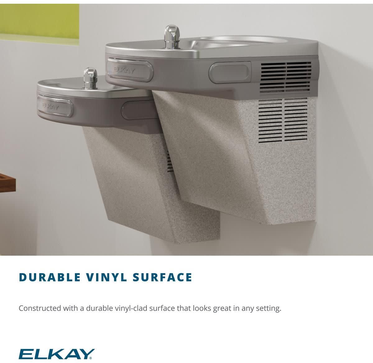 Elkay ADA Barrier Free Water Cooler, Stainless Steel, 5 Amp, 2 Station, 115V, 60Hz, EZSTL8SC