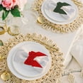 thumbnail image 4 of Uxcell Napkin Rings Bow, Velvet Napkin Holder Ring Decor for Table Setting Red, 4 of 5