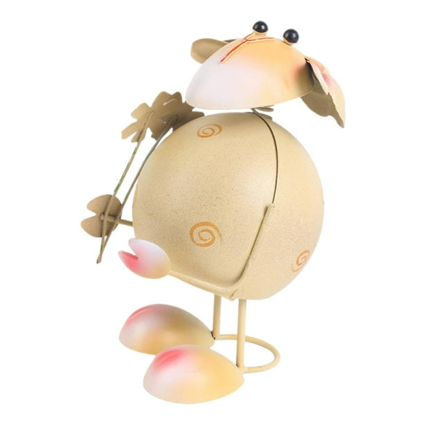 Figura de hierro para regalo, decoración de jardín, estatua de animal para escritorio, estantería, pasillo. Oveja