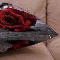 thumbnail image 4 of Housses de Coussin à Motif de Roses Noires et Rouges, Ensemble de 4, 20 X 20 Pouces, Imprimé Floral Vintage, Taies d'Oreiller Carrées Décoratives avec Fermeture Éclair Dissimulée pour Sofa, Canapé, Chambre, Salon, Déco, Beauté Intemporelle, 4 of 6