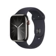 thumbnail image 1 of Smartwatch Apple Series 9 (GPS + Cellular) Caja de acero inoxidable Gris 45MM correa deportiva Negro talla S/M, 1 of 4