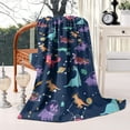 thumbnail image 2 of DarkBlue Dinosaurs AstronautHelmets Pattern Blanket,Comfortable Soft Lamb Wool Throw Blanket,All Season,Warm Lightweight Blankets for Sofa Bed Couch Living Room Chair,40"x50", 2 of 4