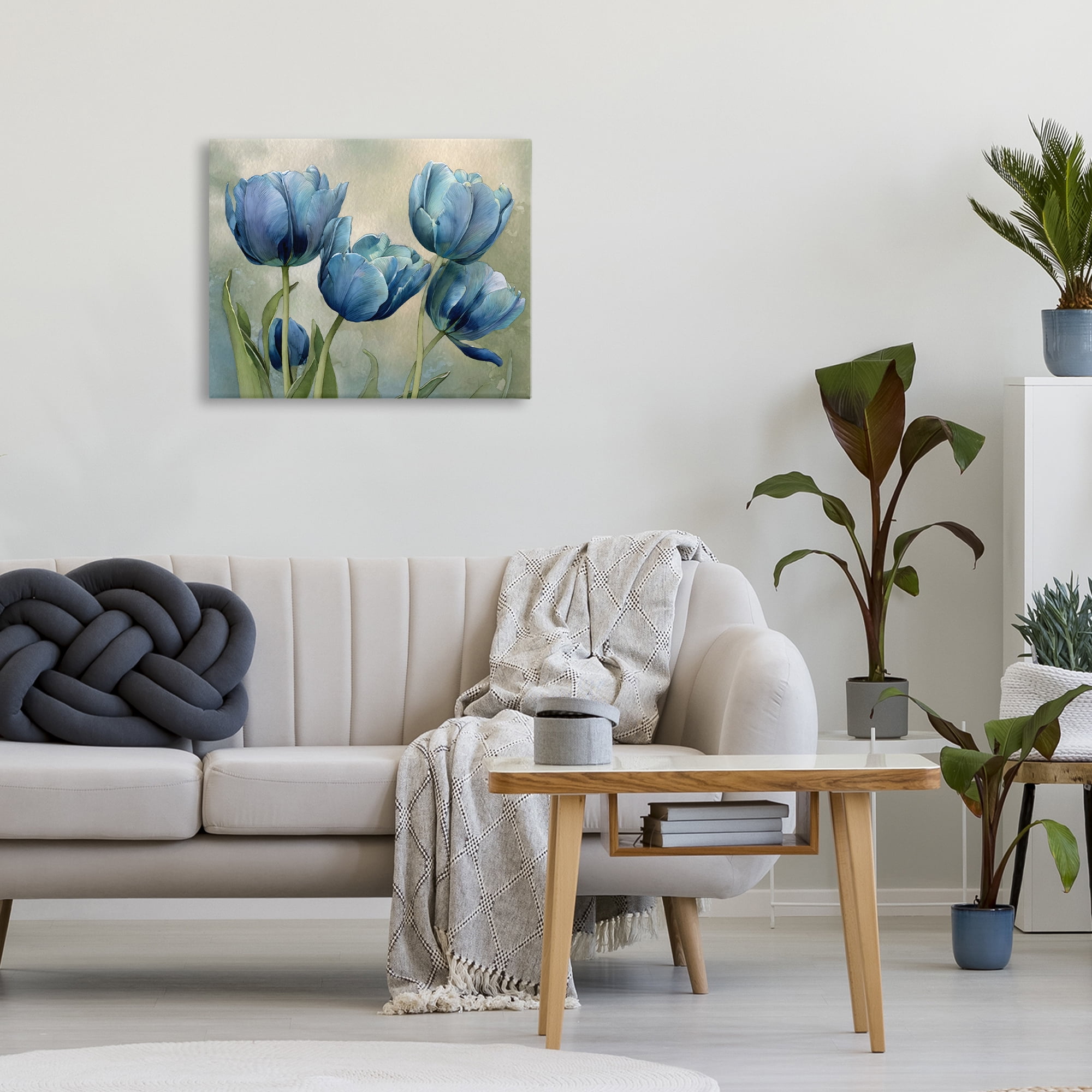 Stupell Industries Drawn Blue Tulip Flowers Canvas Wall Art, design by Franklyn Gregory