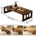 thumbnail image 3 of Low Table Accent Table Balcony Tatami Table End Table Zen Tea Table for Bay Window Decoration (Color : Burlywood, Size : 60×40×30cm), 3 of 4