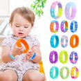 thumbnail image 3 of 2 Pcs Pops Bubble Simple Dimple Toy Fidget Colorful Silicone Bracelet Anxiety Sensory Band, Luminous Green Bracelet, 3 of 7
