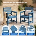 thumbnail image 4 of KINGYES 7-Piece Outdoor Dining Set, HDPE Patio Table and Chairs with Umbrella Hole, Blue, 4 of 12