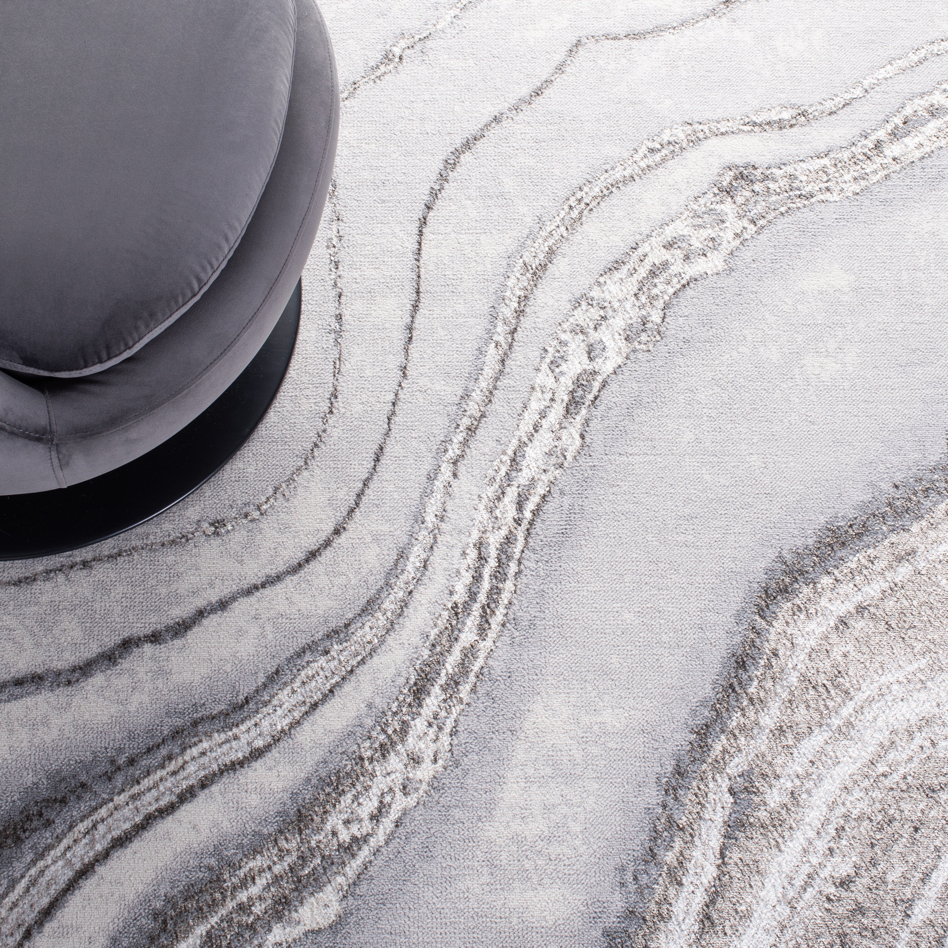 SAFAVIEH Orchard Edwin Modern Runner Rug, Grey/Ivory, 2'2" x 7'