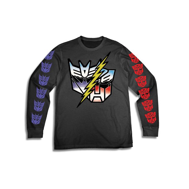 Transformers Men's Hasbro Autobots VS. Decepticons 90's Long Sleeve