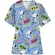 thumbnail image 4 of Uniforme de enfermera con estampado de dibujos animados de Snoopy, cuello en V, bolsillo, uniformes de enfermería, ropa de trabajo para mujer, monos, uniformes médicos para clínica, 4 of 5