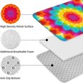thumbnail image 5 of Colorful Tie Dye Mandala Pattern Bathroom Rugs Sets 3 Piece,Toilet Cover Set,Absorbent Non Slip Bathroom Mats Sets with U-Shaped Contour Rug Toilet Rug Set, 5 of 5
