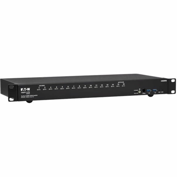 Tripp Lite by Eaton 16-Port 4K HDMI/USB KVM Switch - 4K 60 Hz Video/Audio, USB Peripheral Sharing, 1U Rack-Mount - 16 Computer(s) - 1 Local User(s) - 4096 x 2160 - 50 Hz, 60 Hz - 20 x USB - 17 x HD...