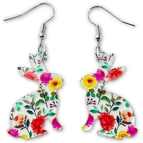 XBage Easter Earrings Cute Bunny Egg Rabbit Drop Colorful Flower Animal Dangle Spring Earrings Holiday Jewelry Gift For Women[2019]
