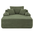 thumbnail image 5 of Leumius Boneless Couch, Lounge Chair corduroy with Wide Armrest & Throw Pillows, Cozy Boneless Sleeper Sofa Bed Armchair with Cup Holder for Living Room, Bedroom, No Assembly Required,Green, 5 of 9