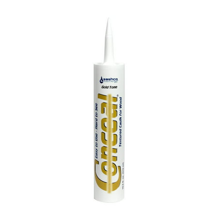 Sashco Conceal Textured Wood Caulking, 10.5 Ounce Tube, Goldtone Pack of