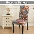 thumbnail image 3 of DYstyle Spandex Stretch Floral Geometric Printed Banquet Chair Cover Party Decor Dining Room Seat Cover,1-8 Pcs, 3 of 5