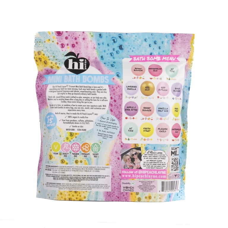 Hi Peach Layne 15-Count Mini Bath Bomb Bag - Walmart.com