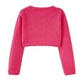 thumbnail image 3 of Meresysid Toddler Girl Long Sleeve Girls Shrug Knit Cardigan Dress Sweater Shawl Cover Up for 2-9Y, 3 of 4