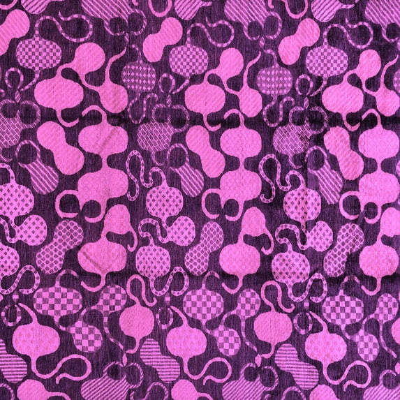 Ahgly Company Indoor Square Abstract Purple Modern Area Rugs, 6' Square