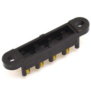 Del City Boat 4 Stud Terminal Block 70001 | Matte Black Plastic