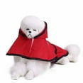 thumbnail image 1 of Dog Reflective Raincoat with Hood Harness Hole, Waterproof Slicker Poncho for Small Medium Dogs and Puppies, XS, Red, 1 of 6