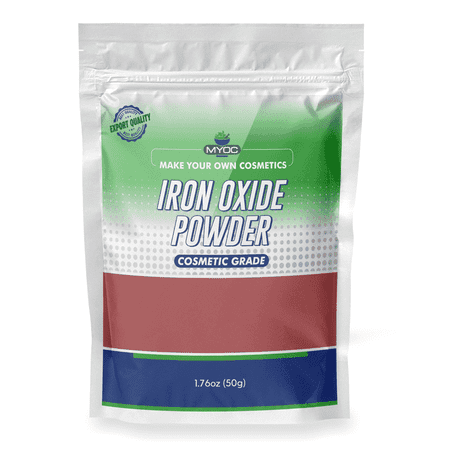 Myoc Iron Oxide Powder (50g/1.76 Oz) Cosmetic Grade, for Pigment, Sunscreen, Makeup, Pottery & Slime