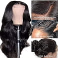 thumbnail image 4 of Peluca de cabello humano con ondas corporales y encaje frontal, nudo decolorado prearrancado con cabello de bebé, sin pegamento, color natural, 4 of 5