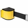 Lavi Industries 50-3016M-YL-18-BK Quick Mount Safety Barricade, 18 ft. Retractable Belt Extension - Yellow