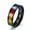 Black, variant on 6MM Rainbow Band Titanium Steel Fashion Silver/Gold/Black Polished Ring Sz 6-12