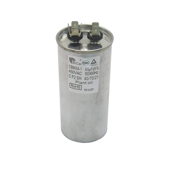 METER STAR ROHS CQC EN60252-1 Compresseur de Climatisation Universel Condensateur de Démarrage 20-75UFCBB65A-1 450VAC 50/60Hz C S2(P2) SH 40/70/21 Huile Végétale (45uf)
