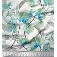 thumbnail image 1 of Soimoi Cotton Duck Fabric Leaves & Orchids Flower Printed Fabric 1 Yard 42 Inch Wide, 1 of 1