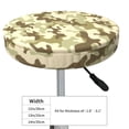 thumbnail image 2 of Light Green Camouflage Round Bar Stool Seat Covers, Elastic Round Chair Cover Stool Seat Slipcover Bar Stool Cushions Round Pad for 12-14 inch, 2 of 5