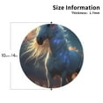 thumbnail image 2 of KLL Drink Coasters Set Round Shape of 4,PU Leather Absorbent Coasters Set Decorative Coffee Cup Coasters Housewarming Gift for Home Decor-Starry Light White Horse, 2 of 5