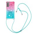 thumbnail image 1 of Funda para Samsung Galaxy S21 FE 5G Brillantina Líquida Divertida Reluciente y con Cristales en Movimiento Cuerpo Cruzado con Cordón Ajustable, 1 of 5