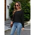 thumbnail image 2 of Long Sleeve Tops for Women 2024 Fashion T Shirts for Women Crewneck Casual Loose Shirts Basic Tee, 2 of 7
