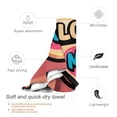 thumbnail image 3 of Daiia Hello Summer Pattern Quick Dry Towel, Super Absorbent Travel Towel with Hanging Loop & Carabiner, Lightweight Compact Fast-Drying Microfiber Towel-31.5"x63", 3 of 8