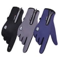 thumbnail image 3 of Guantes de otoño e invierno con cremallera para los dedos, pantalla táctil, cálidos, de forro polar, resistentes al viento, para conducir, esquiar y montar a caballo, guantes deportivos para hombres, 3 of 6
