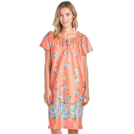 

Casual Nights Women s Round Neck Mu-Mu Housecoat Lounger