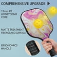 thumbnail image 2 of Pickleball Paddles Set Of 2, Fiberglass Surface, Liquid & Marble Print, 4 Balls & Bag, 2 of 5