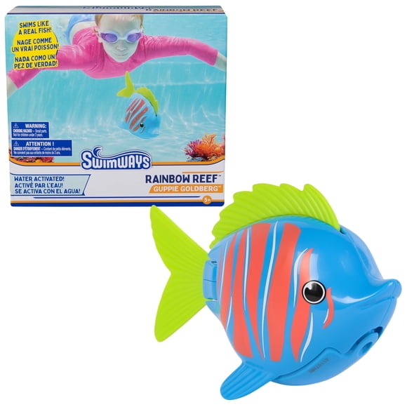Juguete de natación SwimWays Rainbow Reef Fish para niños de más de 5 años con batería