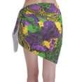 thumbnail image 2 of Disketp Mardi Gras7 Women Swimsuit Cover Up Short Chiffon Summer Beach Sarong Bikini Wrap Skirt Bathing Suit, 2 of 7